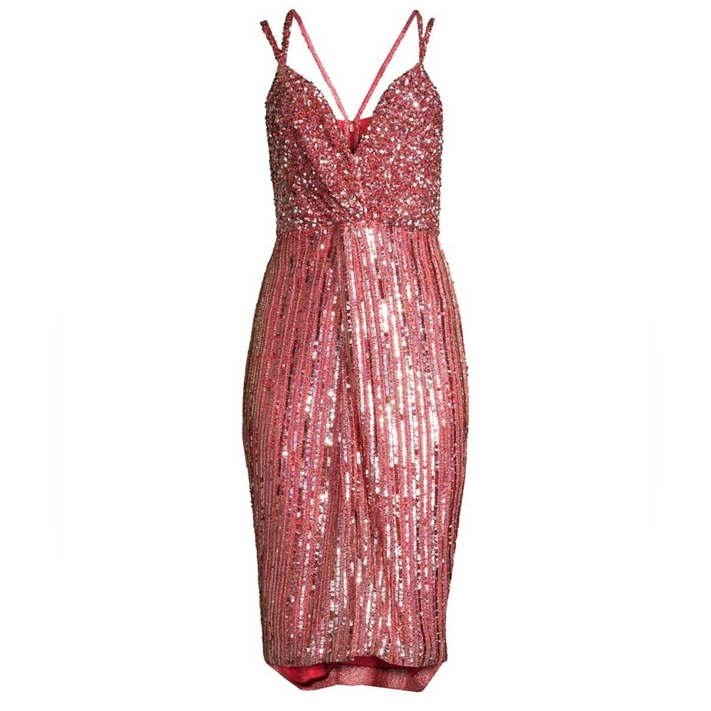 Parker Umi Beaded Plunging Sheath Dress NWT
